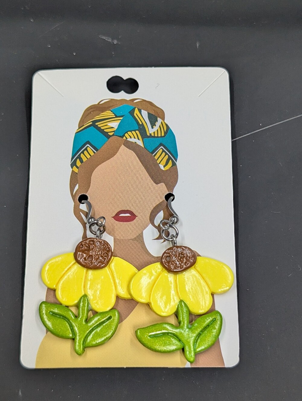 Yellow Floral Drop Earrings - Women Jewelry